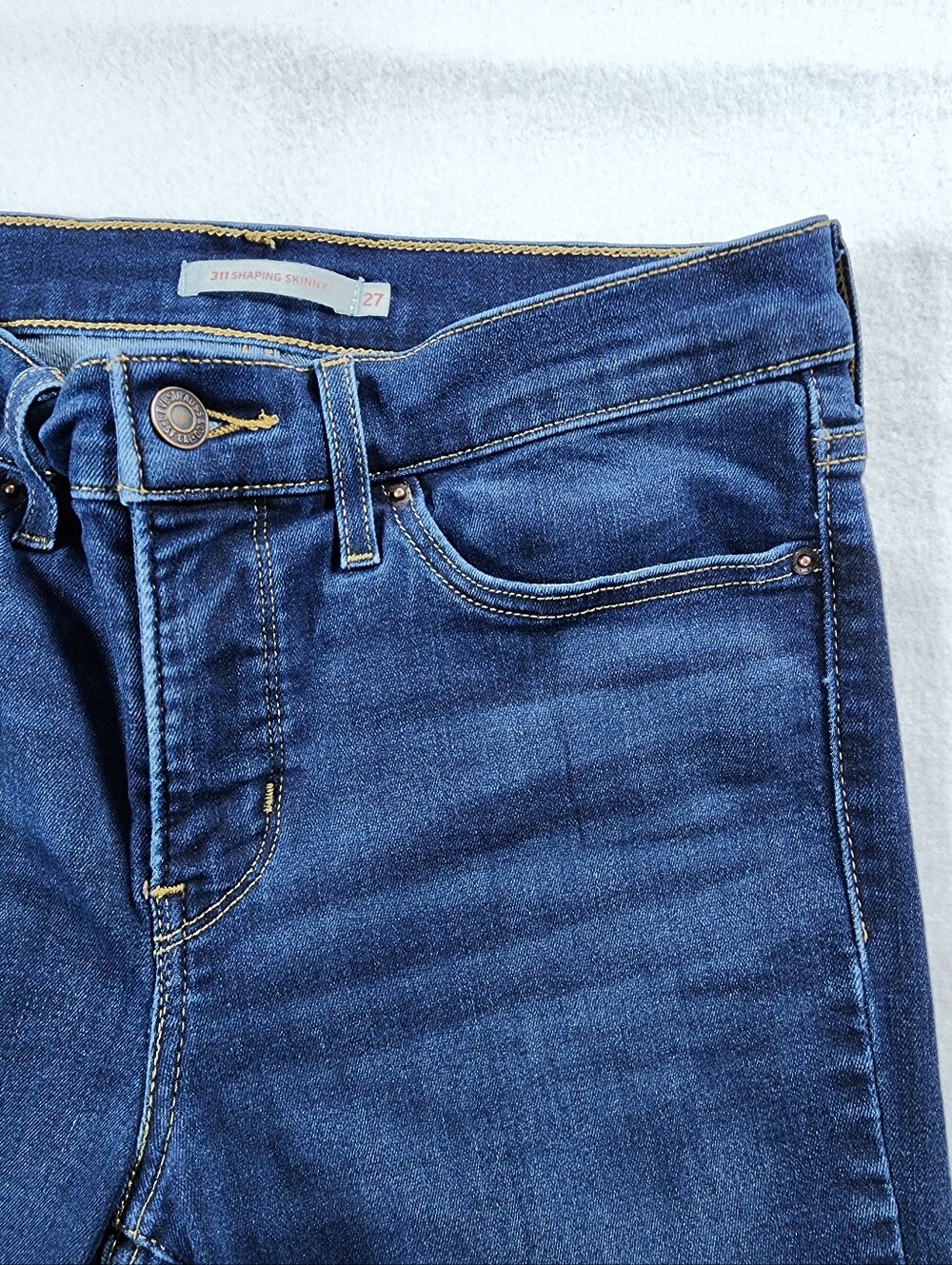 Levi's 311 Shaping Skinny Jeans Women's 27 Dark Wash Mid Rise Stretch - Picture 6 of 12